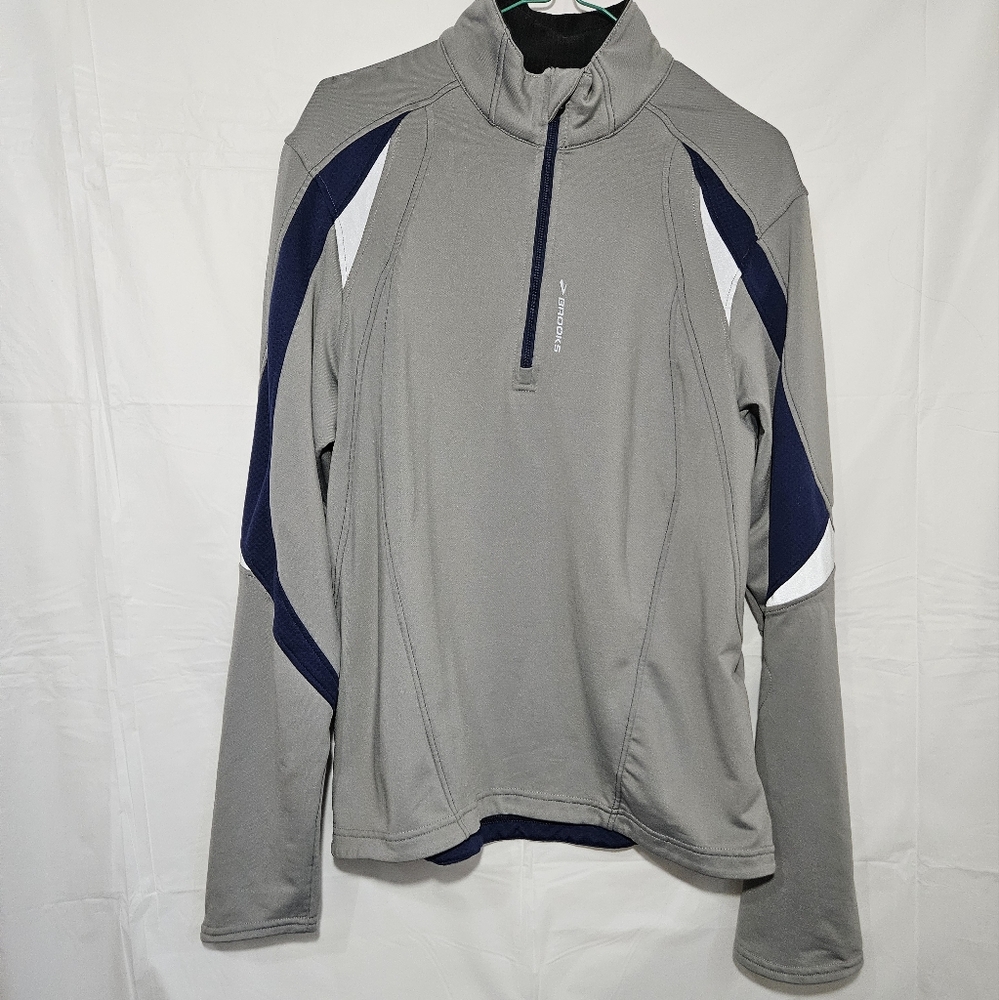 Brooks Longsleeve Running Shirt Equilibrium Quarter Zip Pullover Size Small